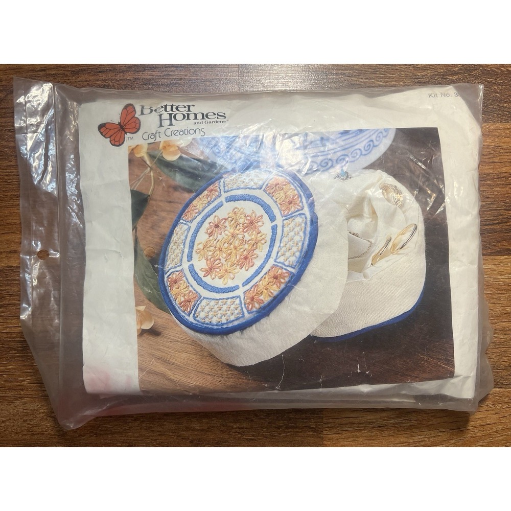 Better Homes & Garden Imari Trinket Jewelry Box Kit 4.5in Diameter New Sealed